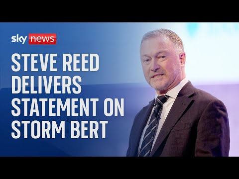 Watch live: Steve Reed delivers statement on Storm Bert