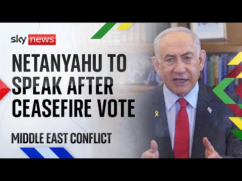 Watch live: Benjamin Netanyahu issues statement after vote on possible Hezbollah ceasefire