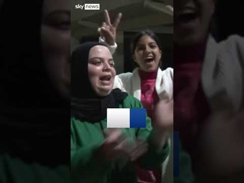 Displaced people celebrate in Lebanon after ceasefire with Israel agreed