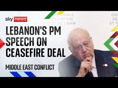 Watch live: Lebanon’s prime minister delivers speech after ceasefire deal