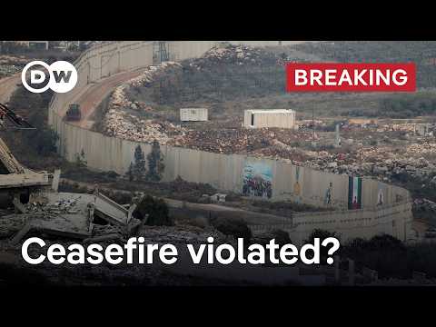 Israel-Hezbollah ceasefire reportedly violated by IDF fire on ‘suspects’ | DW News