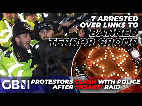 Protestors CLASH with police after seven arrested in ‘INSANE’ counter-terror raid into PKK activity
