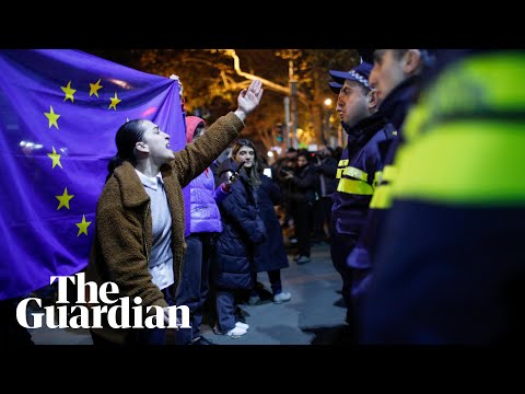 Unrest in Georgia after government suspends EU accession talks