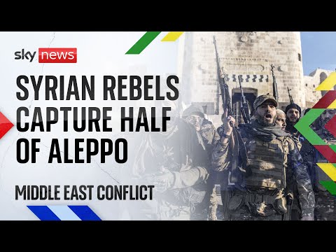 Russian and Syrian jets bomb Aleppo as rebels reportedly capture half of city