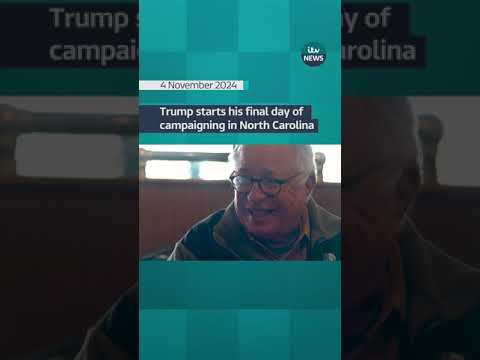 Trump starts his final day of campaigning in North Carolina #itvnews #shorts