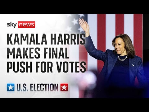 Watch live: Kamala Harris makes final push for votes on eve of election day in Pennsylvania