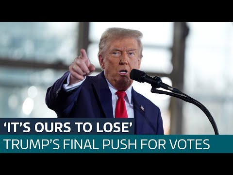 Donald Trump attacks Harris’ record on immigration on final day before election | ITV News