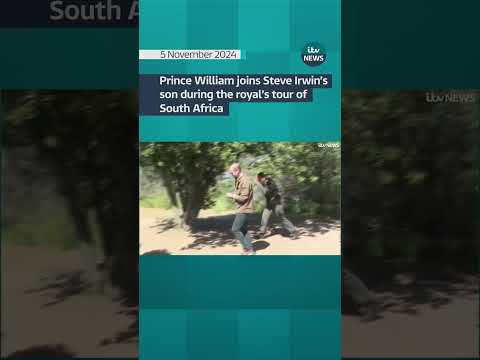 Prince William joins Steve Irwin’s son during the royal’s tour of South Africa #itvnews #shorts