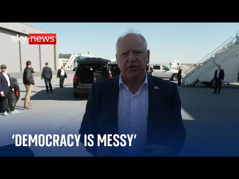 US election: ‘We have the freest most secure elections,’ says Tim Walz