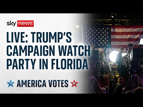 US election latest: Donald Trump’s campaign watch party in West Palm Beach, Florida