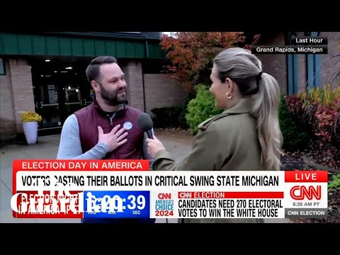 Michigan voter chokes up telling CNN he voted for his daughters’ rights