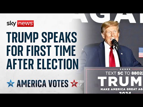 Watch live: Donald Trump speaks as he is projected to win two battleground states