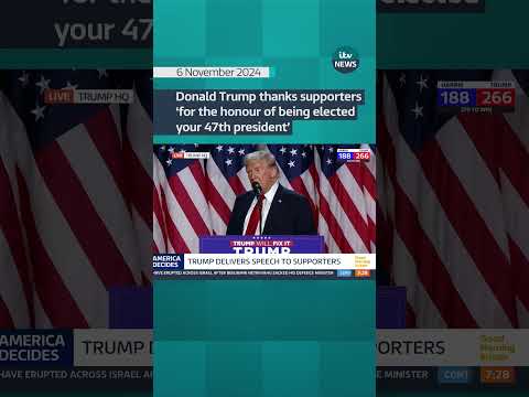 Donald Trump says he has ‘a magnificent victory’ in the US election #itvnews #trump2024 #brat