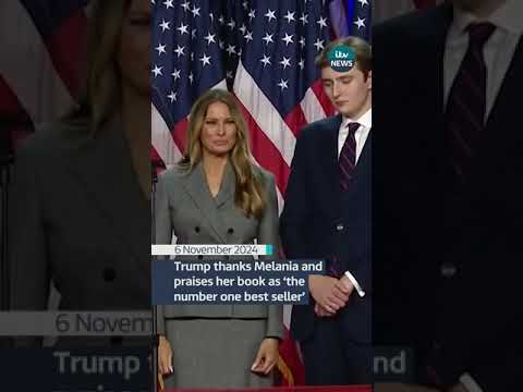 Trump thanks his wife Melania, calling her the First Lady #itvnews #trump #harris