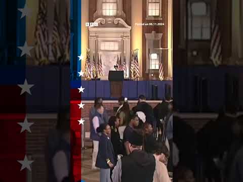YouTube Shorts: Supporters leave Kamala Harris HQ early. #Shorts #USElection #BBCNews