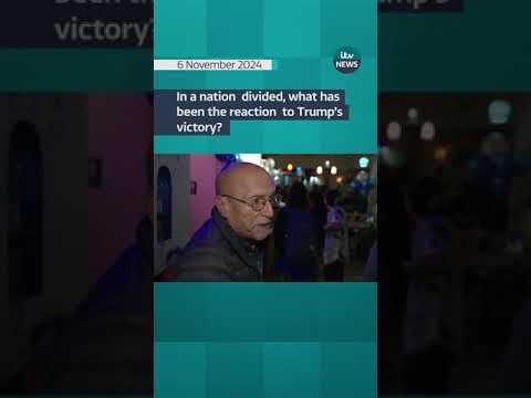 In a nation  divided, what has been the reaction  to Trump’s victory? #itvnews #shorts