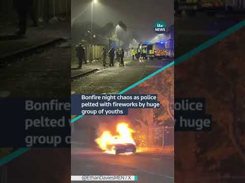 Street turned into Bonfire night ‘warzone’ as car set alight  | ITV News