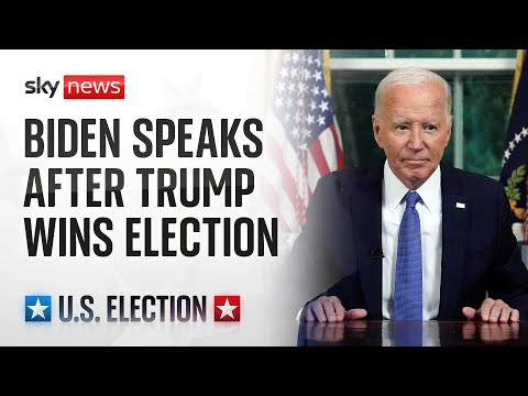 US election latest: Joe Biden speaks for the first time after Donald Trump’s election victory