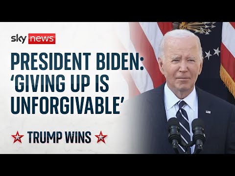 Joe Biden tells America: ‘You can’t love your country only when you win’