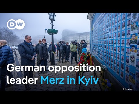 Friedrich Merz visits President Zelenskyy amidst German election race | DW News