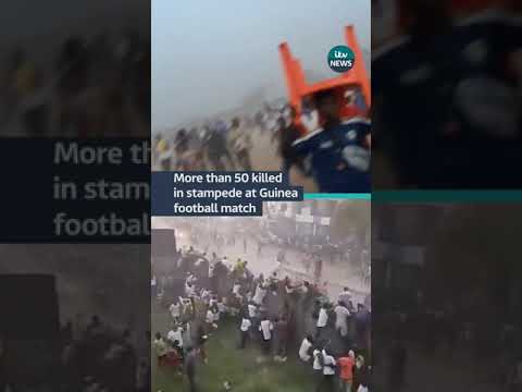 The stampede followed clashes between fans at the Labé and Nzérékoré #itvnews #guinea