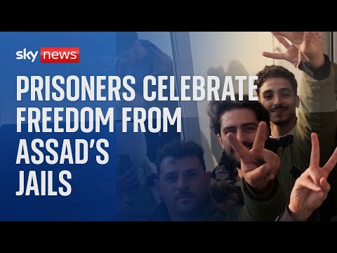 Assad downfall: Prisoners celebrate freedom in Damascus