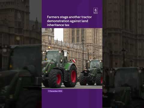 Farmers and tractors in London protest