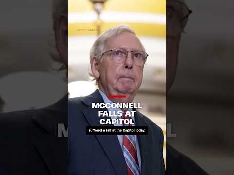 Senator Mitch McConnell falls at Capitol