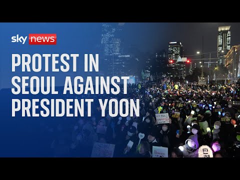 Watch live: Protesters gather outside South Korea’s parliament building