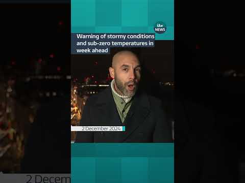 Warning of stormy conditions and sub-zero temperatures in week ahead #itvnews #storm #freezing