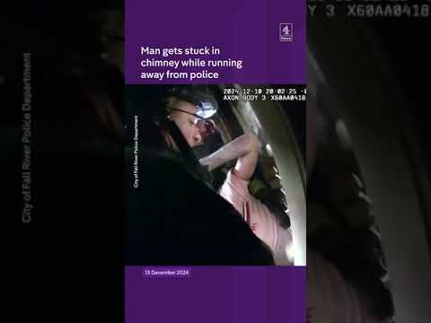 Man gets stuck in chimney while fleeing police