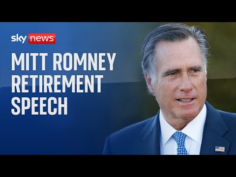 Watch live: Mitt Romney delivers his final speech before retiring