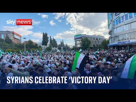 Syria: Crowds take to the streets to celebrate the fall of Assad regime on ‘Victory Day’
