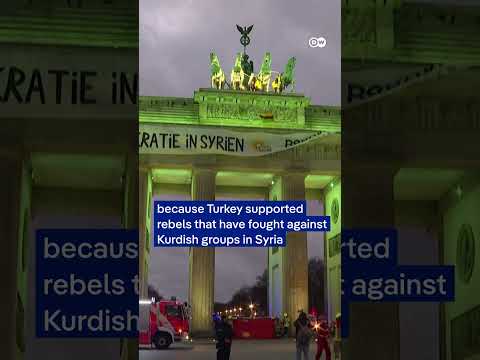 Protesters climb Brandenburg gate in support of Syrian Kurds | DW News