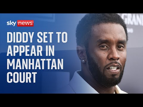 Outside a court in Manhattan where rapper Sean ‘Diddy’ Combs is due to appear