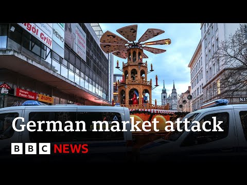 Car hits crowds at German Christmas market, leaving four dead and 68 injured | BBC News