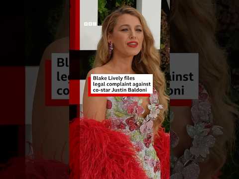 Blake Lively files legal complaint against Justin Baldoni. #BlakeLively #ItEndsWithUs #BBCNews
