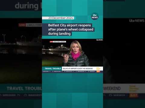Belfast City airport reopens after plane’s wheel collapsed during landing  #news #shorts #belfast