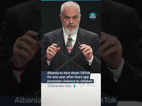 Albania to shut down TikTok for one year after fears app promotes violence to children #news