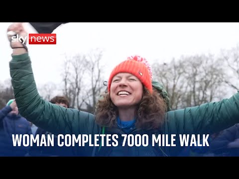 Woman who ran entire coastline of Great Britain ‘extremely elated’ to have finished her journey