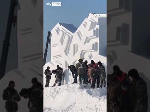 China’s giant snow sculptures