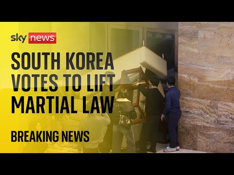 Watch live: South Korean parliament votes to lift martial law