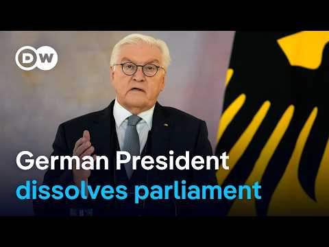 Germany: President Steinmeier dissolves parliament, paving way for early elections in 2025 | DW News