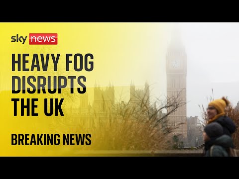UK shrouded in fog and low cloud ahead of New Year’s Eve
