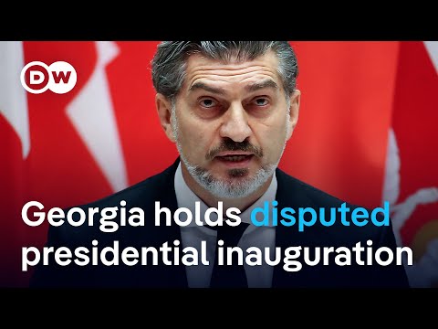 New Georgian president sworn in as predecessor says he is not legitimate leader | DW News