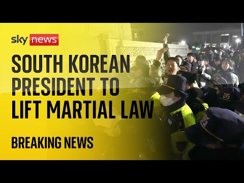 BREAKING: South Korean president says he will lift martial law