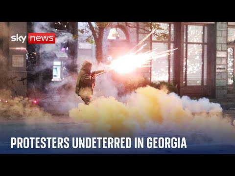 ‘We need new life’: Protesters undeterred in battle on streets for Georgia’s future