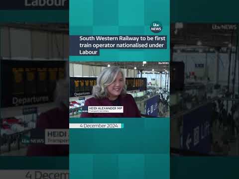 South Western Railway to be first train operator nationalised under Labour #itvnews  #shorts
