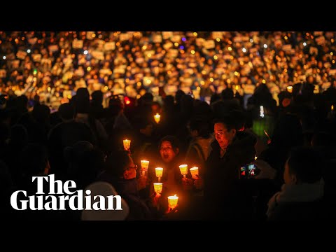 Protesters gather outside South Korea’s National Assembly