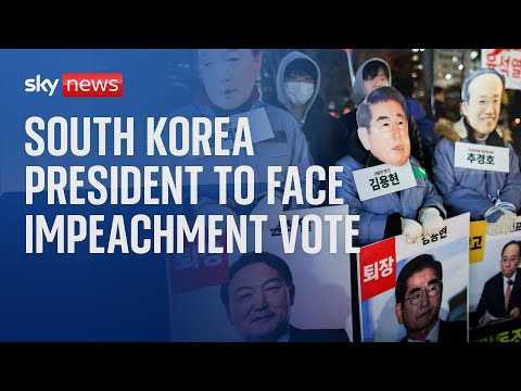 South Korea’s ruling party leader calls for suspension of president